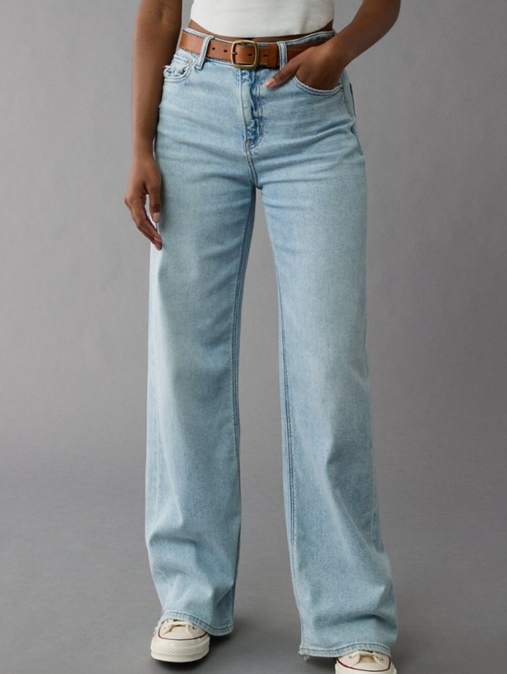 American Eagle Super High Rise Stretch Dreamy Drape Baggy Wide Leg Short